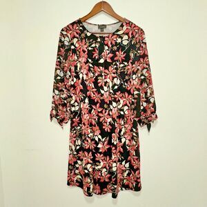 J Jill Wearever Collection Dress Tropical Hawaiian Floral Botanical Womens Small